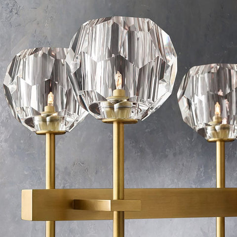 Boule Cristal Double Linear Chandelier 60" by Franing - Boule .Chandelier .SHOP ALL .crystal chandelier，Island counter/dining room