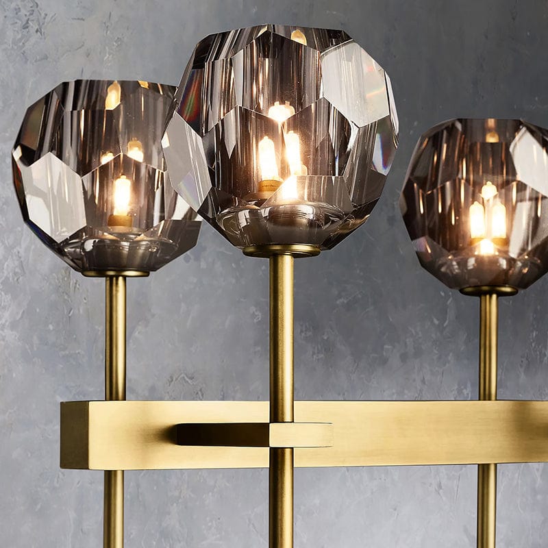 Boule Cristal Double Linear Chandelier 60" by Franing - Boule .Chandelier .SHOP ALL .crystal chandelier，Island counter/dining room