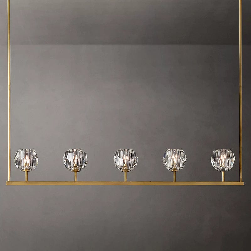 Boule Cristal Linear Chandelier 48" by Franing - Boule .Chandelier .SHOP ALL .crystal chandelier，Island counter/dining room