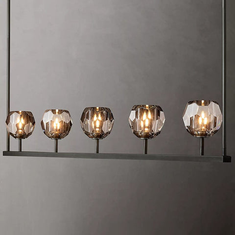 Boule Cristal Linear Chandelier 48" by Franing - Boule .Chandelier .SHOP ALL .crystal chandelier，Island counter/dining room