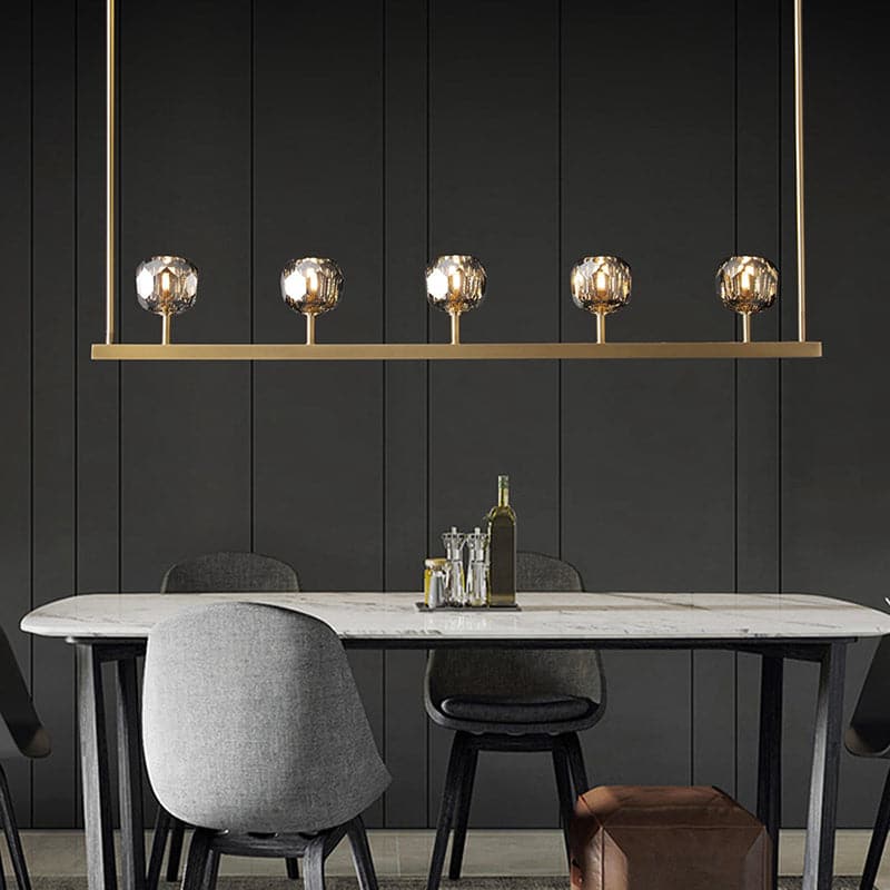 Boule Cristal Linear Chandelier 48" by Franing - Boule .Chandelier .SHOP ALL .crystal chandelier，Island counter/dining room