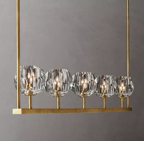 Boule Cristal Linear Chandelier 48" by Franing - Boule .Chandelier .SHOP ALL .crystal chandelier，Island counter/dining room