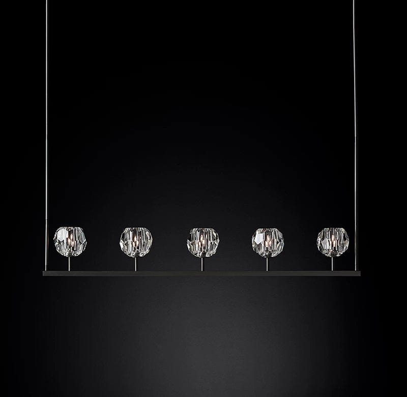 Boule Cristal Linear Chandelier 48" by Franing - Boule .Chandelier .SHOP ALL .crystal chandelier，Island counter/dining room