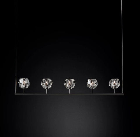 Boule Cristal Linear Chandelier 48" by Franing - Boule .Chandelier .SHOP ALL .crystal chandelier，Island counter/dining room