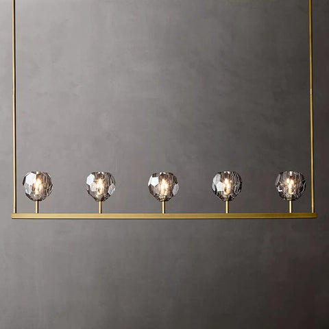 Boule Cristal Linear Chandelier 48" by Franing - Boule .Chandelier .SHOP ALL .crystal chandelier，Island counter/dining room