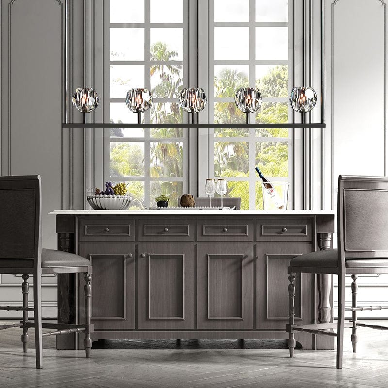 Boule Cristal Linear Chandelier 48" by Franing - Boule .Chandelier .SHOP ALL .crystal chandelier，Island counter/dining room