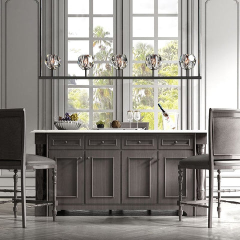 Boule Cristal Linear Chandelier 48" by Franing - Boule .Chandelier .SHOP ALL .crystal chandelier，Island counter/dining room