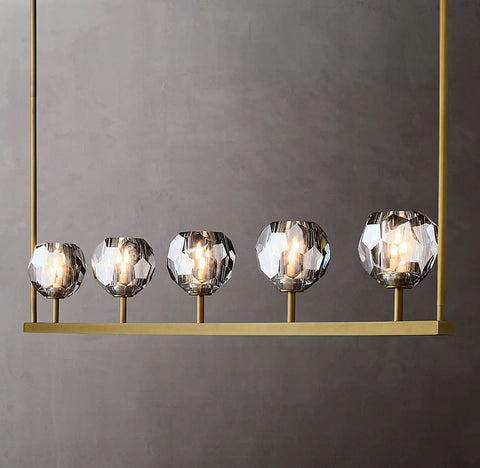 Boule Cristal Linear Chandelier 48" by Franing - Boule .Chandelier .SHOP ALL .crystal chandelier，Island counter/dining room