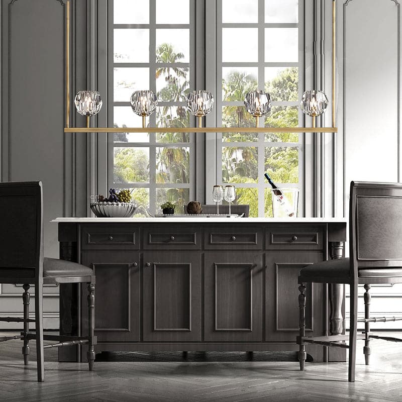 Boule Cristal Linear Chandelier 48" by Franing - Boule .Chandelier .SHOP ALL .crystal chandelier，Island counter/dining room
