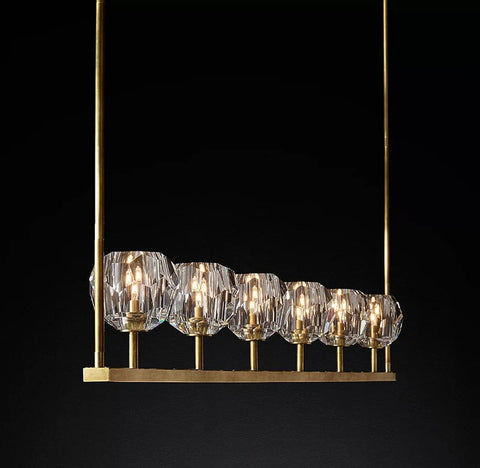Boule Cristal Linear Chandelier 60" by Franing - Boule .Chandelier .SHOP ALL .crystal chandelier，Island counter/dining room