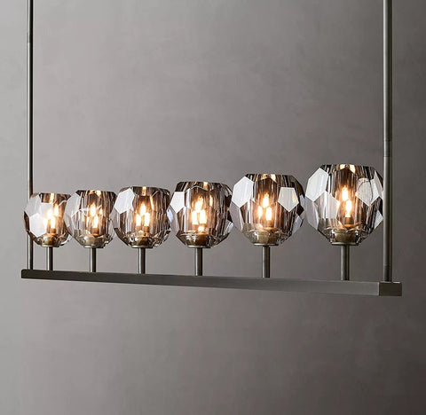 Boule Cristal Linear Chandelier 60" by Franing - Boule .Chandelier .SHOP ALL .crystal chandelier，Island counter/dining room