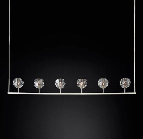 Boule Cristal Linear Chandelier 60" by Franing - Boule .Chandelier .SHOP ALL .crystal chandelier，Island counter/dining room