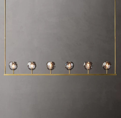 Boule Cristal Linear Chandelier 60" by Franing - Boule .Chandelier .SHOP ALL .crystal chandelier，Island counter/dining room
