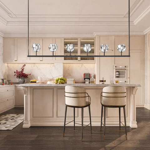 Boule Cristal Linear Chandelier 60" by Franing - Boule .Chandelier .SHOP ALL .crystal chandelier，Island counter/dining room