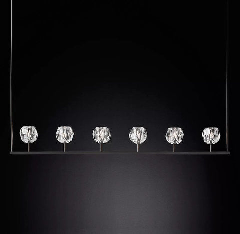 Boule Cristal Linear Chandelier 60" by Franing - Boule .Chandelier .SHOP ALL .crystal chandelier，Island counter/dining room