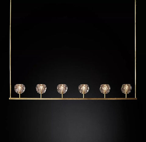 Boule Cristal Linear Chandelier 60" by Franing - Boule .Chandelier .SHOP ALL .crystal chandelier，Island counter/dining room