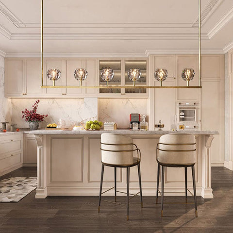 Boule Cristal Linear Chandelier 60" by Franing - Boule .Chandelier .SHOP ALL .crystal chandelier，Island counter/dining room