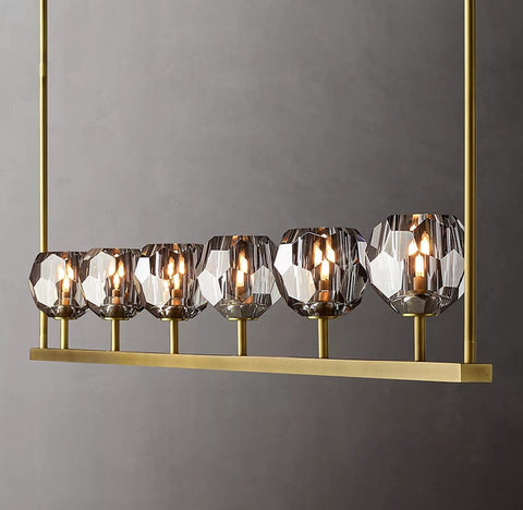 Boule Cristal Linear Chandelier 60" by Franing - Boule .Chandelier .SHOP ALL .crystal chandelier，Island counter/dining room