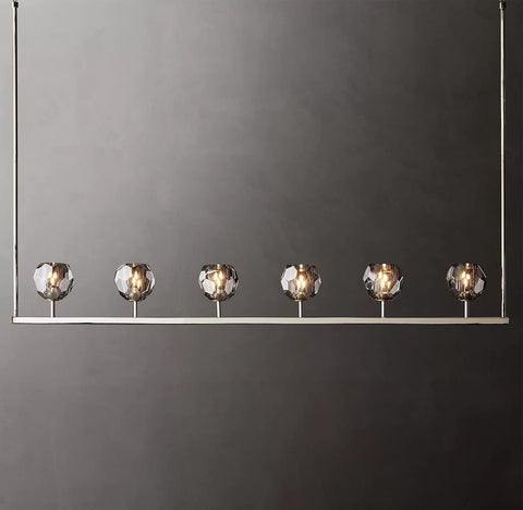 Boule Cristal Linear Chandelier 60" by Franing - Boule .Chandelier .SHOP ALL .crystal chandelier，Island counter/dining room