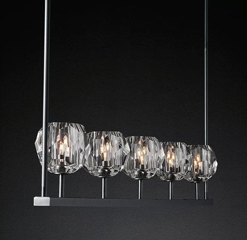 Boule Cristal Linear Chandelier 60" by Franing - Boule .Chandelier .SHOP ALL .crystal chandelier，Island counter/dining room