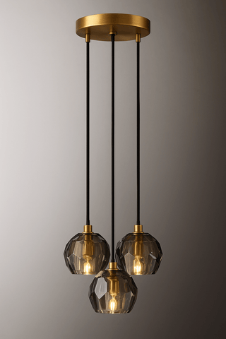 Boule Crystal Round Cluster 3 Lights Pendant by Franing - Boule .Chandelier .SHOP ALL .crystal chandelier，Island counter/dining room