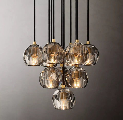 Boule Crystal Round Cluster Chandelier 14" by Franing - Chandelier,SHOP ALL,crystal chandelier,Ceiling