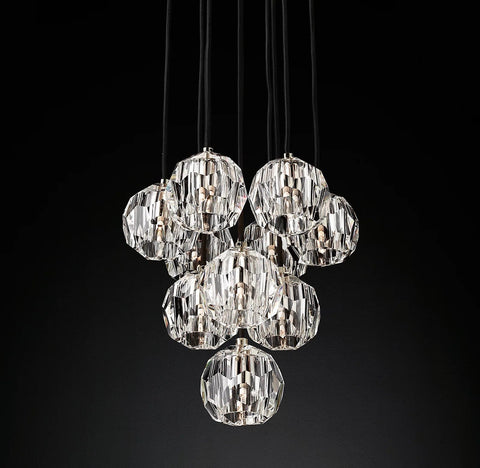 Boule Crystal Round Cluster Chandelier 14" by Franing - Chandelier,SHOP ALL,crystal chandelier,Ceiling