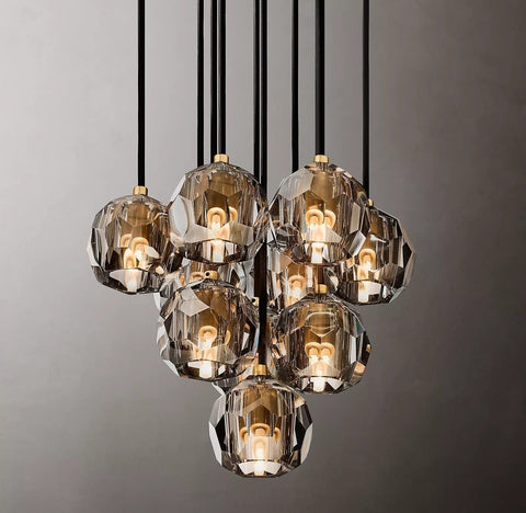 Boule Crystal Round Cluster Chandelier 14" by Franing - Chandelier,SHOP ALL,crystal chandelier,Ceiling