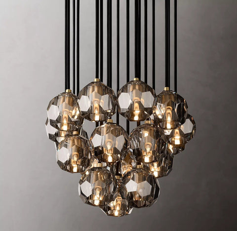 Boule Crystal Round Cluster Chandelier 19" by Franing - Chandelier,SHOP ALL,crystal chandelier,Ceiling