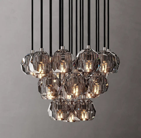 Boule Crystal Round Cluster Chandelier 19" by Franing - Chandelier,SHOP ALL,crystal chandelier,Ceiling