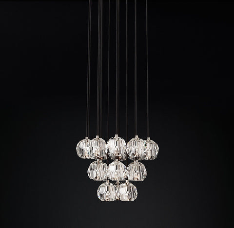 Boule Crystal Round Cluster Chandelier 19" by Franing - Chandelier,SHOP ALL,crystal chandelier,Ceiling