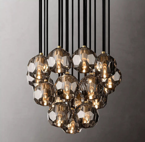 Boule Crystal Round Cluster Chandelier 19" by Franing - Chandelier,SHOP ALL,crystal chandelier,Ceiling