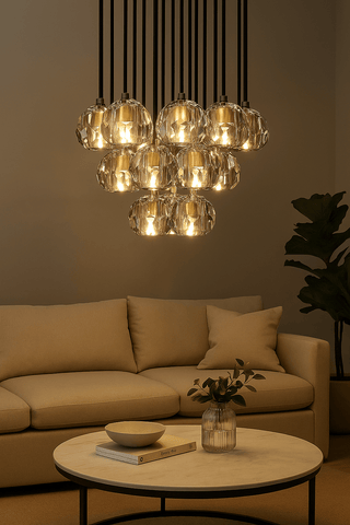Boule Crystal Round Cluster Chandelier 19" by Franing - Chandelier,SHOP ALL,crystal chandelier,Ceiling