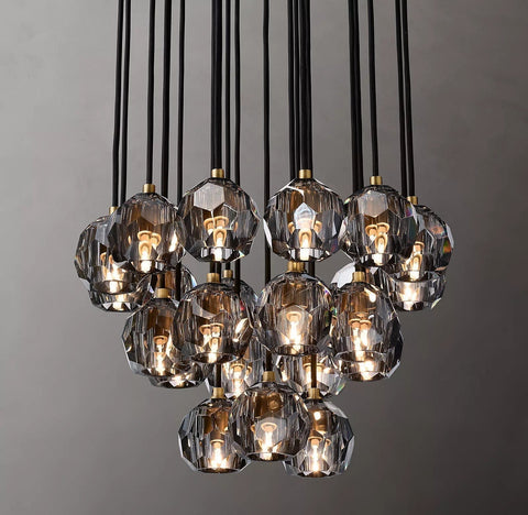 Boule Crystal Round Cluster Chandelier 24" by Franing - Chandelier,SHOP ALL,crystal chandelier,Ceiling