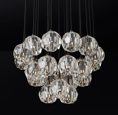 Boule Crystal Round Cluster Chandelier 24" by Franing - Chandelier,SHOP ALL,crystal chandelier,Ceiling