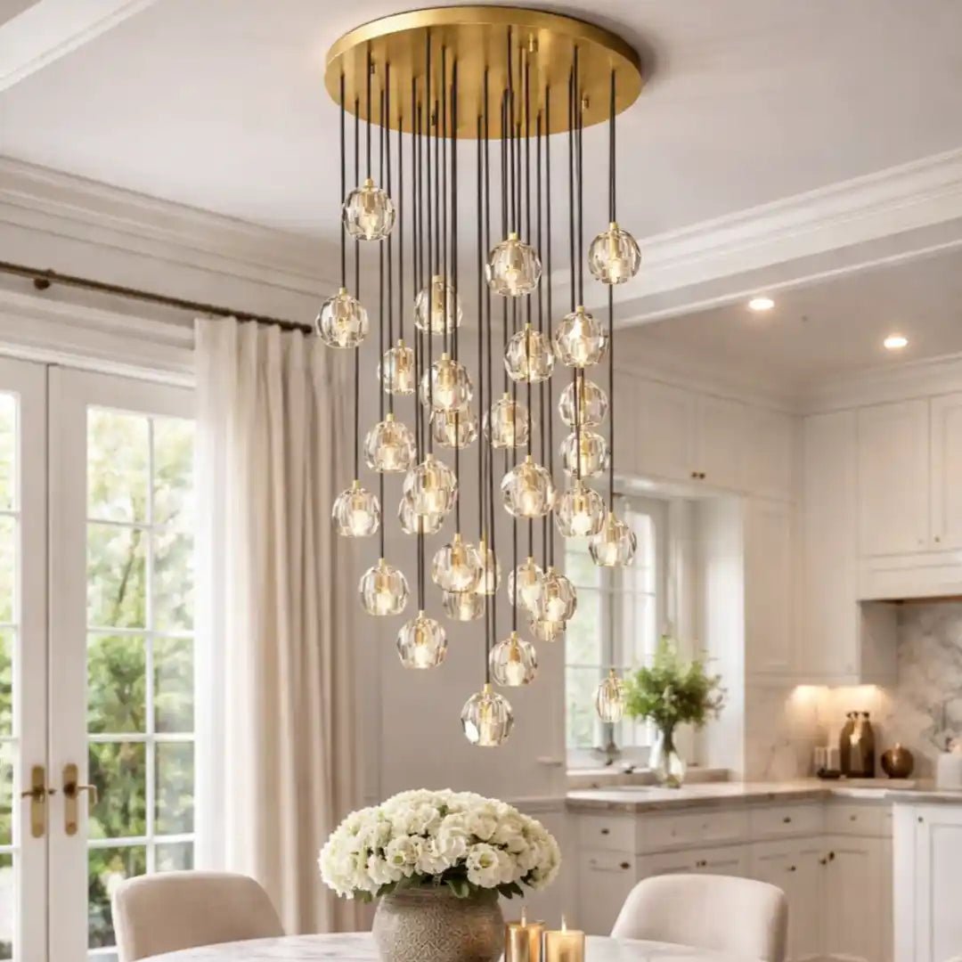 Boule Crystal Round Cluster Chandelier 30" by Franing - Chandelier,SHOP ALL,crystal chandelier,Ceiling