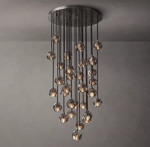 Boule Crystal Round Cluster Chandelier 30" by Franing - Chandelier,SHOP ALL,crystal chandelier,Ceiling