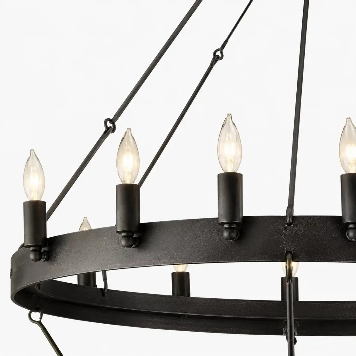 Caminy Vintage Candelabra 2 - Tier Chandelier 38" 50" 63" 71" by Franing - Chandelier,SHOP ALL,metal chandelier,Farmhouse