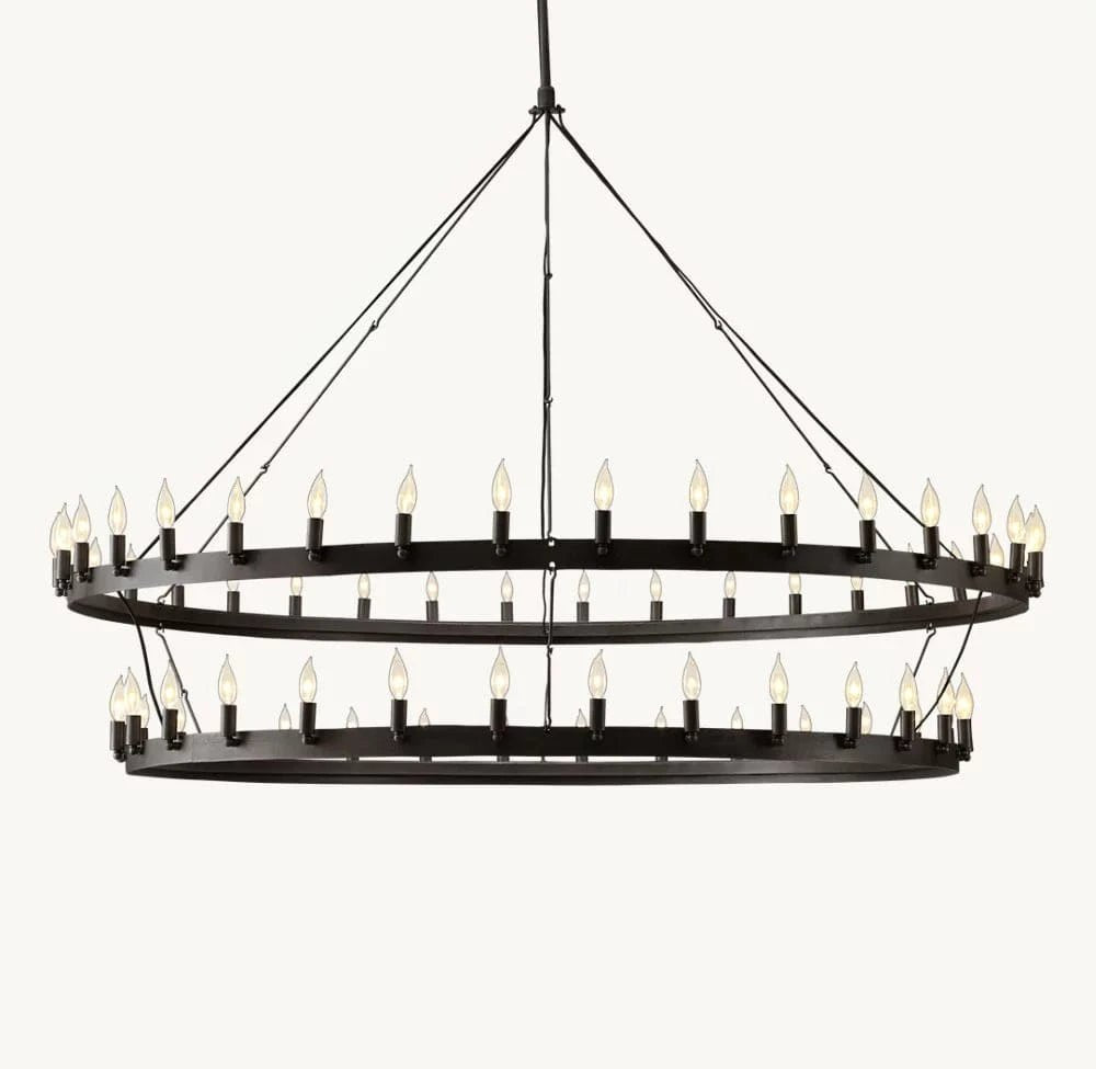Caminy Vintage Candelabra 2 - Tier Chandelier 38" 50" 63" 71" by Franing - Chandelier,SHOP ALL,metal chandelier,Farmhouse