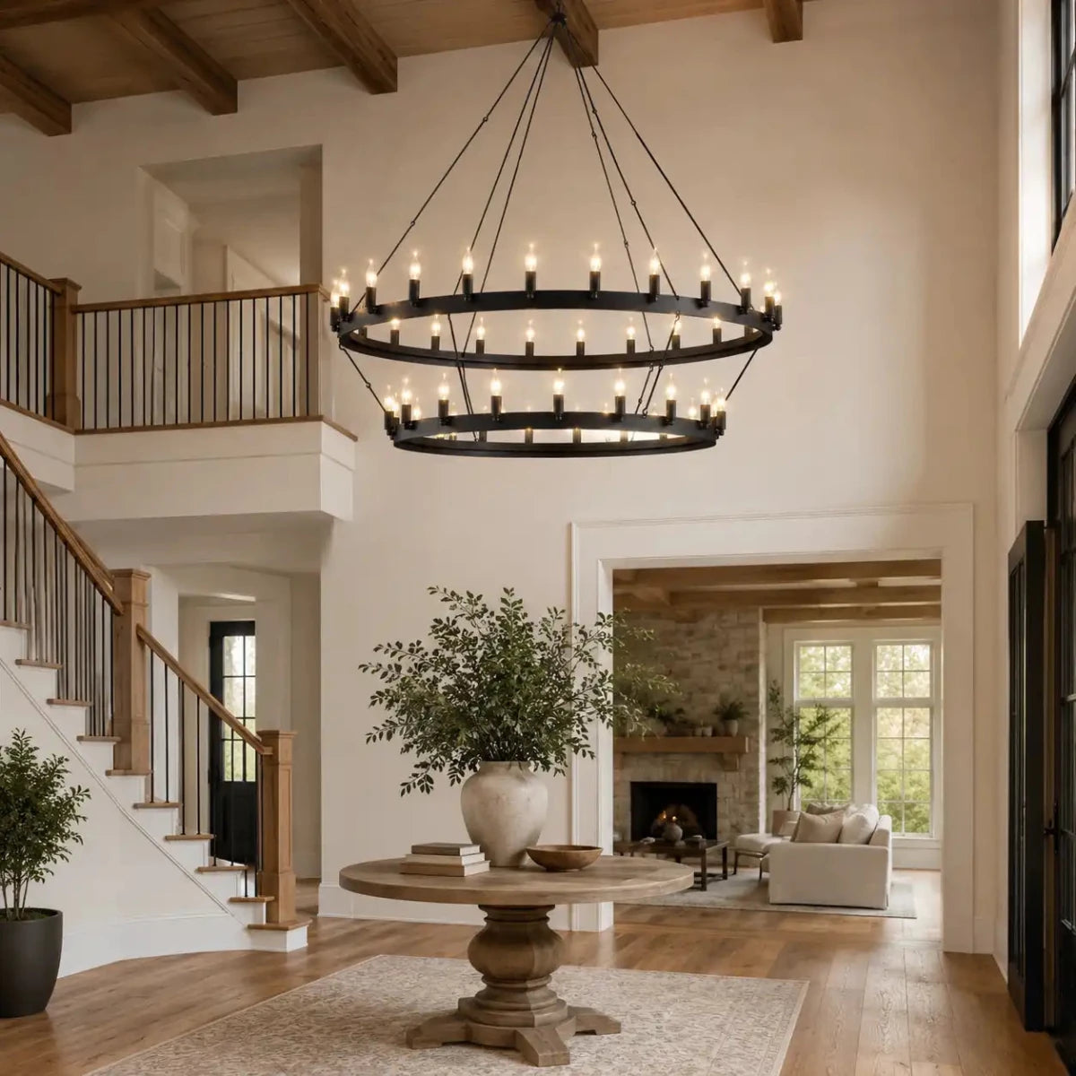 Caminy Vintage Candelabra 2 - Tier Chandelier 38" 50" 63" 71" by Franing - Chandelier,SHOP ALL,metal chandelier,Farmhouse