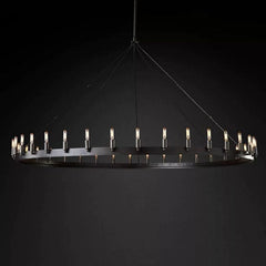 Caminy Vintage Filament Round Chandelier 26” 38“ 50” 60“ 73” by Franing - Chandelier,SHOP ALL,metal chandelier,Farmhouse