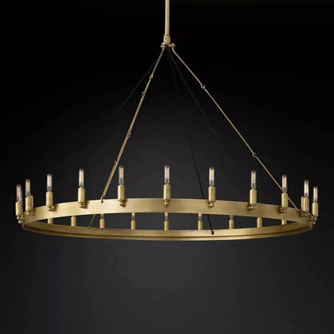 Caminy Vintage Filament Round Chandelier 26” 38“ 50” 60“ 73” by Franing - Chandelier,SHOP ALL,metal chandelier,Farmhouse