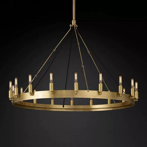 Caminy Vintage Filament Round Chandelier 26” 38“ 50” 60“ 73” by Franing - Chandelier,SHOP ALL,metal chandelier,Farmhouse