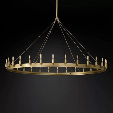 Caminy Vintage Filament Round Chandelier 26” 38“ 50” 60“ 73” by Franing - Chandelier,SHOP ALL,metal chandelier,Farmhouse