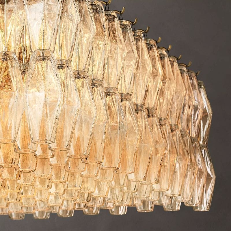 Chiara Clear Glass Rectangular Chandelier 74" by Franing - chiaray,SHOP ALL,Chandelier,glass chandelier，Island counter/dining room