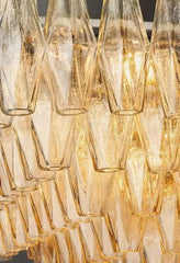 Chiara Glass Multi - Tier Rectangular Chandelier 54"W by Franing - chiaray,SHOP ALL,Chandelier,glass chandelier，Island counter/dining room