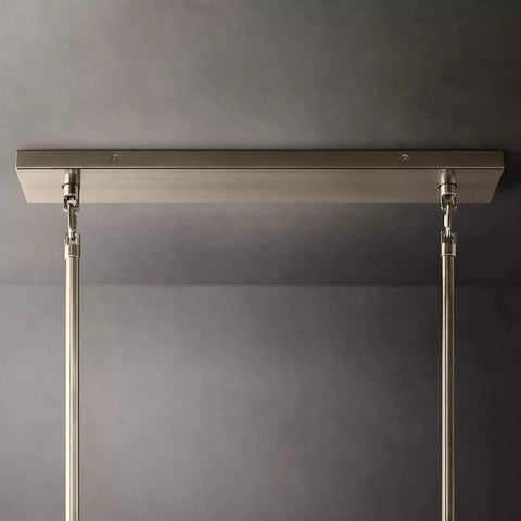 Chiara Glass Multi - Tier Rectangular Chandelier 54"W by Franing - chiaray,SHOP ALL,Chandelier,glass chandelier，Island counter/dining room