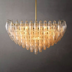 Chiara Glass Multi - Tier Square Chandelier 32"SQ by Franing - chiaray,SHOP ALL,Chandelier,glass chandelier