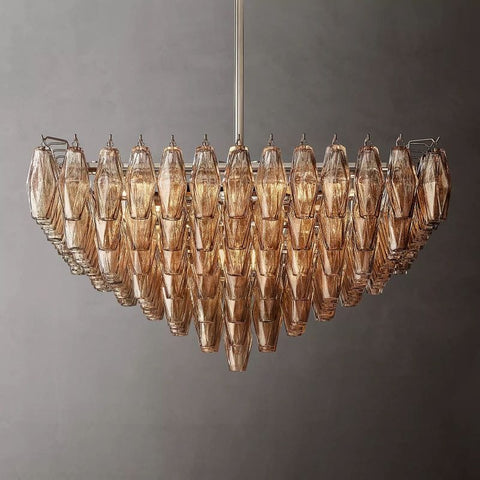 Chiara Glass Multi - Tier Square Chandelier 32"SQ by Franing - chiaray,SHOP ALL,Chandelier,glass chandelier
