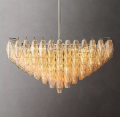 Chiara Glass Multi - Tier Square Chandelier 32"SQ by Franing - chiaray,SHOP ALL,Chandelier,glass chandelier